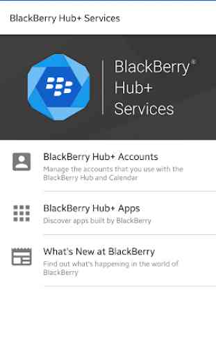 Servizi BlackBerry Hub+ 1