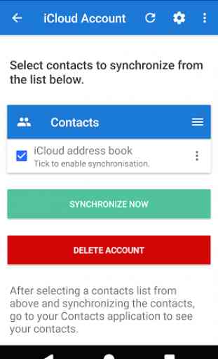 Sync for icloud- contacts 2