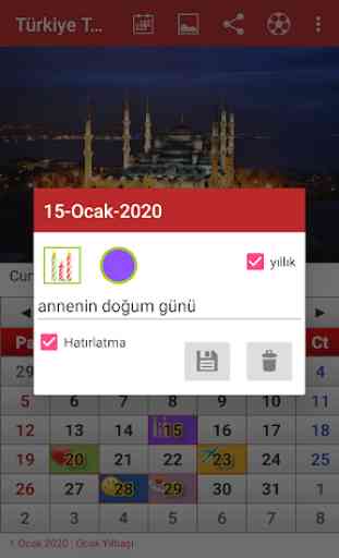 Türkiye Takvimi 2020 2