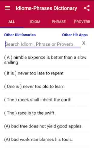 Offline Idioms & Phrases Dictionary 1