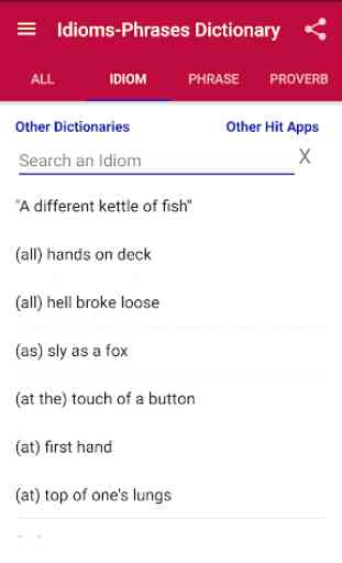 Offline Idioms & Phrases Dictionary 2