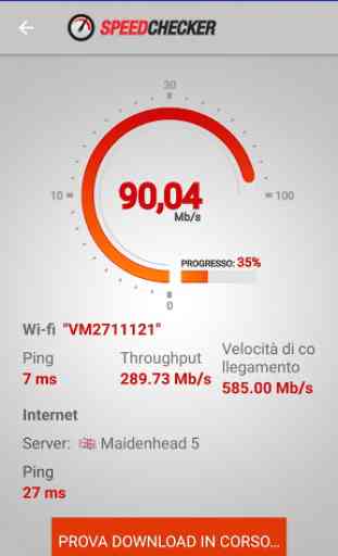 Test di velocità Internet e Wi-Fi di SpeedChecker 1