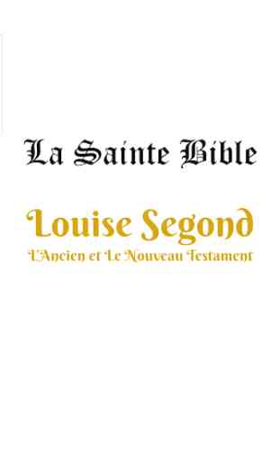 French Bible, Français Bible, Louis Segond, 1