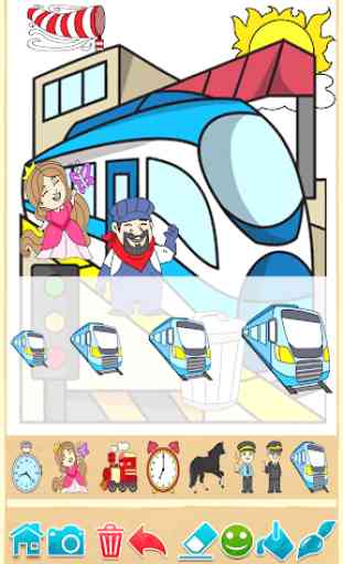 Gioco del treno: libro da colorare per bambini. 4