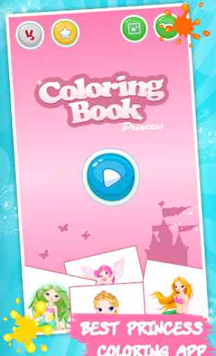 Libro da colorare per bambini: Principesse 4