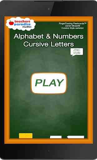 Alphabet & Numbers Cursive Handwriting - ZBC 3