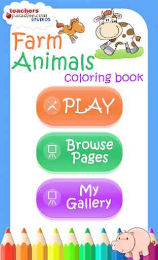 Farm Animals Coloring Book 1