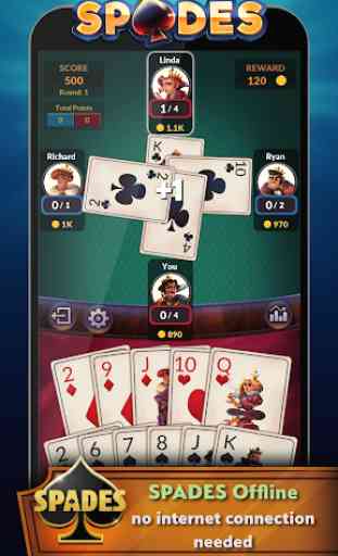 Spades - Offline Free Card Games 1