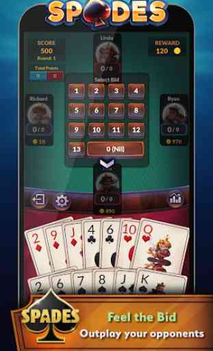 Spades - Offline Free Card Games 3
