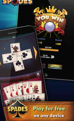 Spades - Offline Free Card Games 4