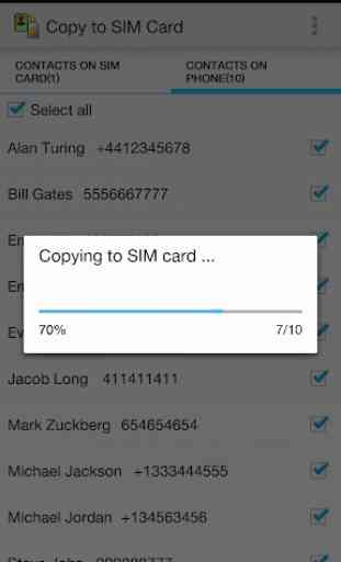 Copy to SIM Card 4