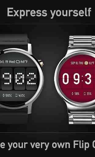 Flip Clock Watch Face for Wear OS 3
