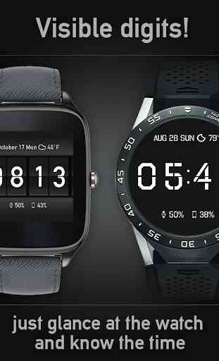 Flip Clock Watch Face for Wear OS 4