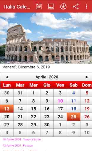 Italia Calendario 2020 4