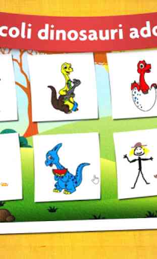 Libro Colorare Dinosauri Gioco Gratis per Bambini 2