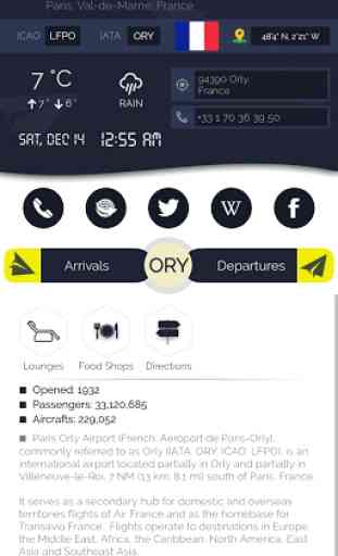 Paris Orly Airport (ORY) Info + Flight Tracker 1