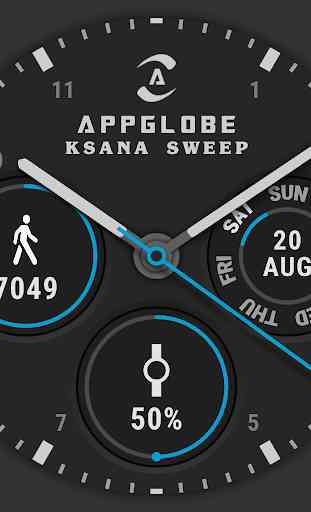 ⌚ Watch Face - Ksana Sweep for Android Wear OS 2