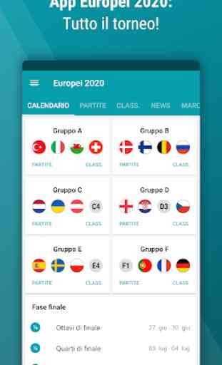 App Europei 2020 - Risultati & Calendario 1