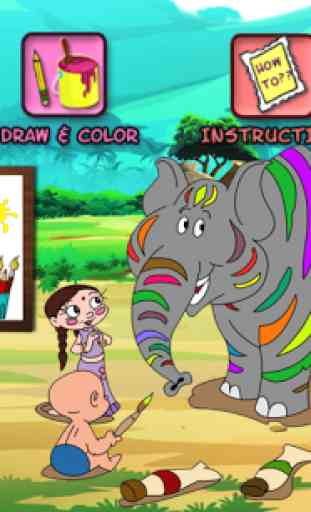 Draw & Color Chhota Bheem 1