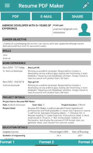 Resume PDF Maker / CV Builder 2