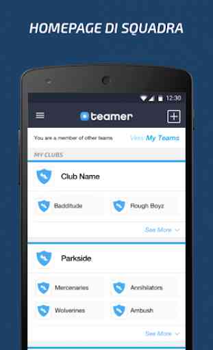 Teamer - Squadra sportiva App 3