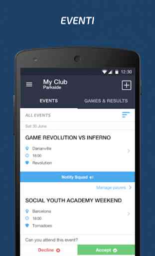 Teamer - Squadra sportiva App 4