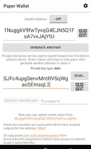 Bitcoin Paper Wallet 1
