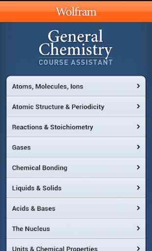 General Chemistry Course App 1