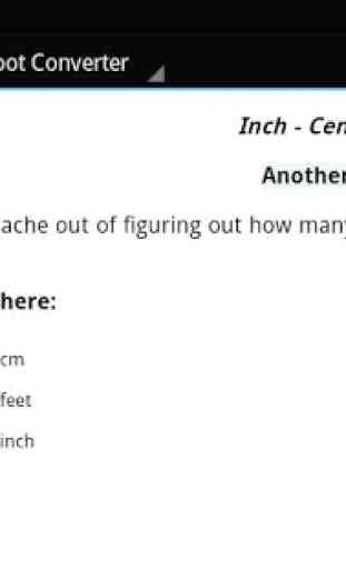 Inch/cm/Foot Conversion 1