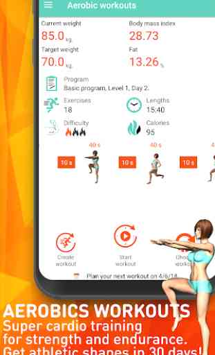 Aerobics workout at home - endurance training 1
