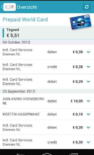ICS prepaid Card App 3