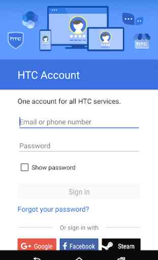Account HTC-Accesso ai servizi 1