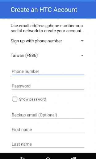 Account HTC-Accesso ai servizi 2