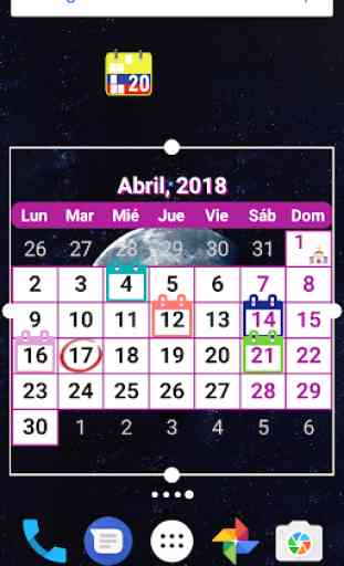 Calendario Festivos Colombia 2020 2021 con Widget 3
