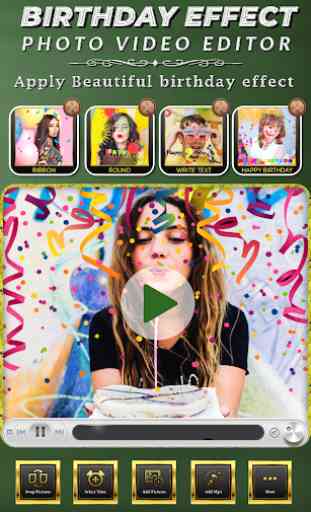 Birthday Photo Effect Video Maker with Song 3