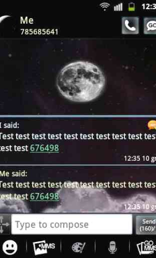 Luna di notte GO SMS Tema 2
