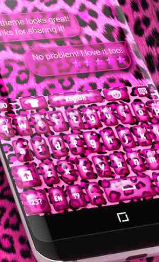 Tastiera rosa gocce di ghepardo 1