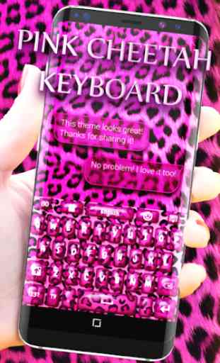 Tastiera rosa gocce di ghepardo 2