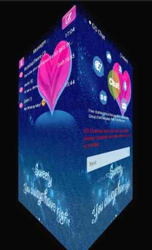 Tema blu rosa GO SMS Pro 3