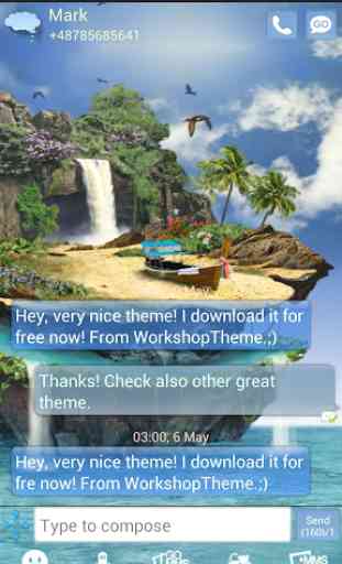 Tropicali Theme GO SMS Pro 2