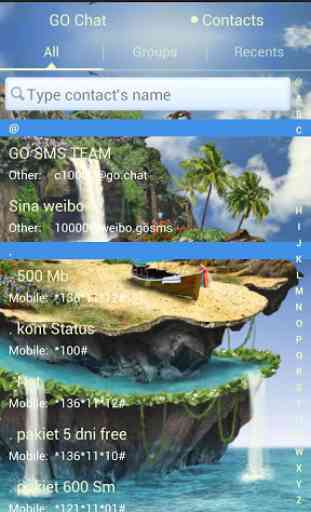 Tropicali Theme GO SMS Pro 3
