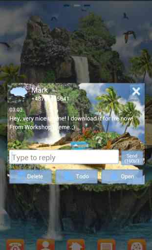 Tropicali Theme GO SMS Pro 4