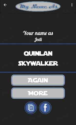 Il mio nome come Jedi // Generatore di nomi 2