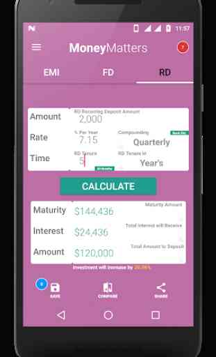 Loan Calculator-EMI, RD & FD Calculator 3