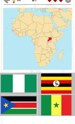 Stati africani: Le bandiere e la mappa dell'Africa 1