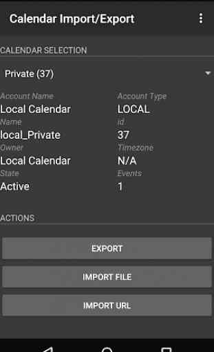 Calendar Import - Export (ics) 1