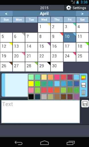 calendario con colori 2