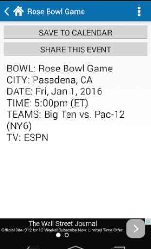 College Football Bowl Schedule 2