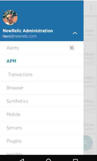 New Relic Android app 1