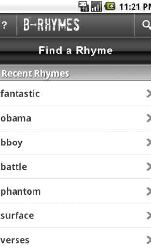 B-Rhymes Dictionary 1